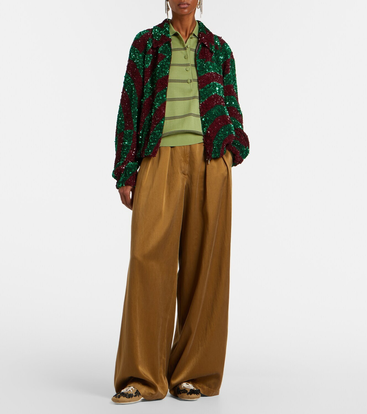 Dries Van Noten Sequined blouson jacket