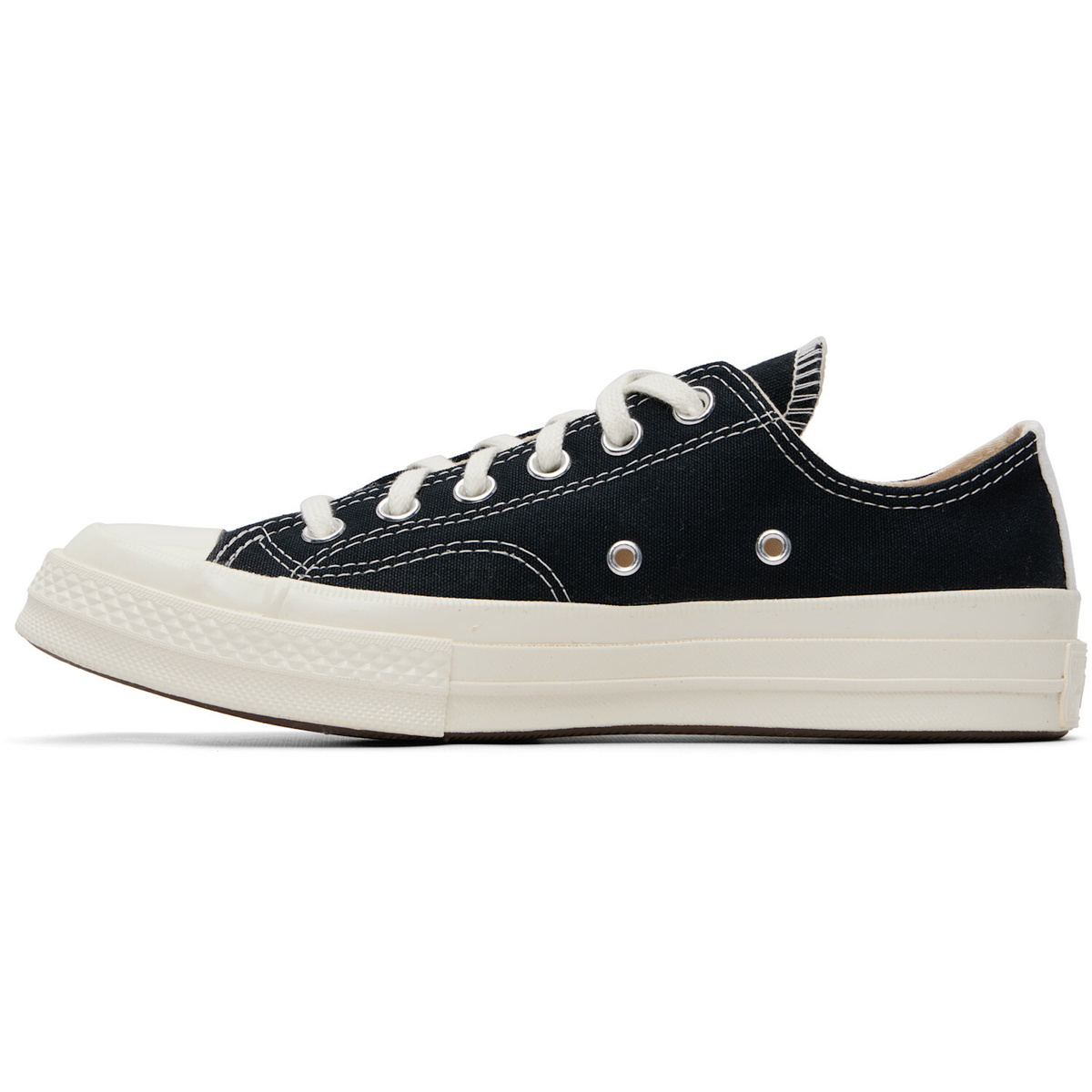 COMME des GARÇONS PLAY Black Converse Edition Chuck 70 OG Single Heart Sneakers