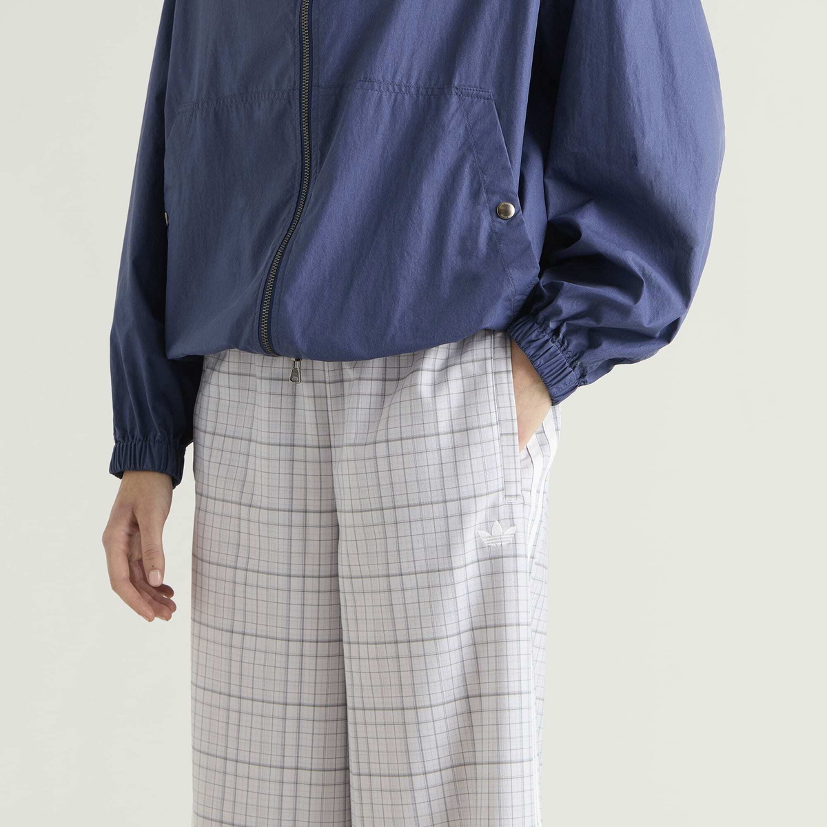 Adidas Women's Check Track Pant in Grey