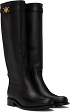Versace Black Medusa '95 Knee High Tall Boots