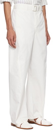 LEMAIRE White Belted Twisted Trousers