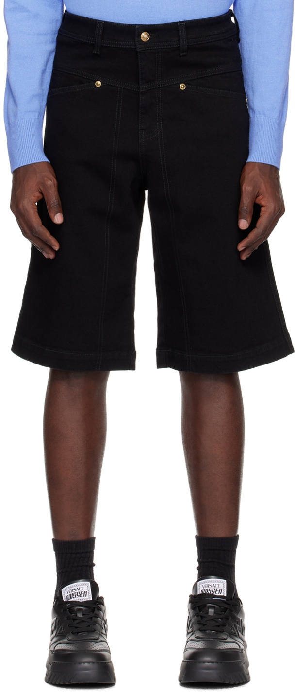 Photo: Versace Jeans Couture Black Four-Pocket Shorts