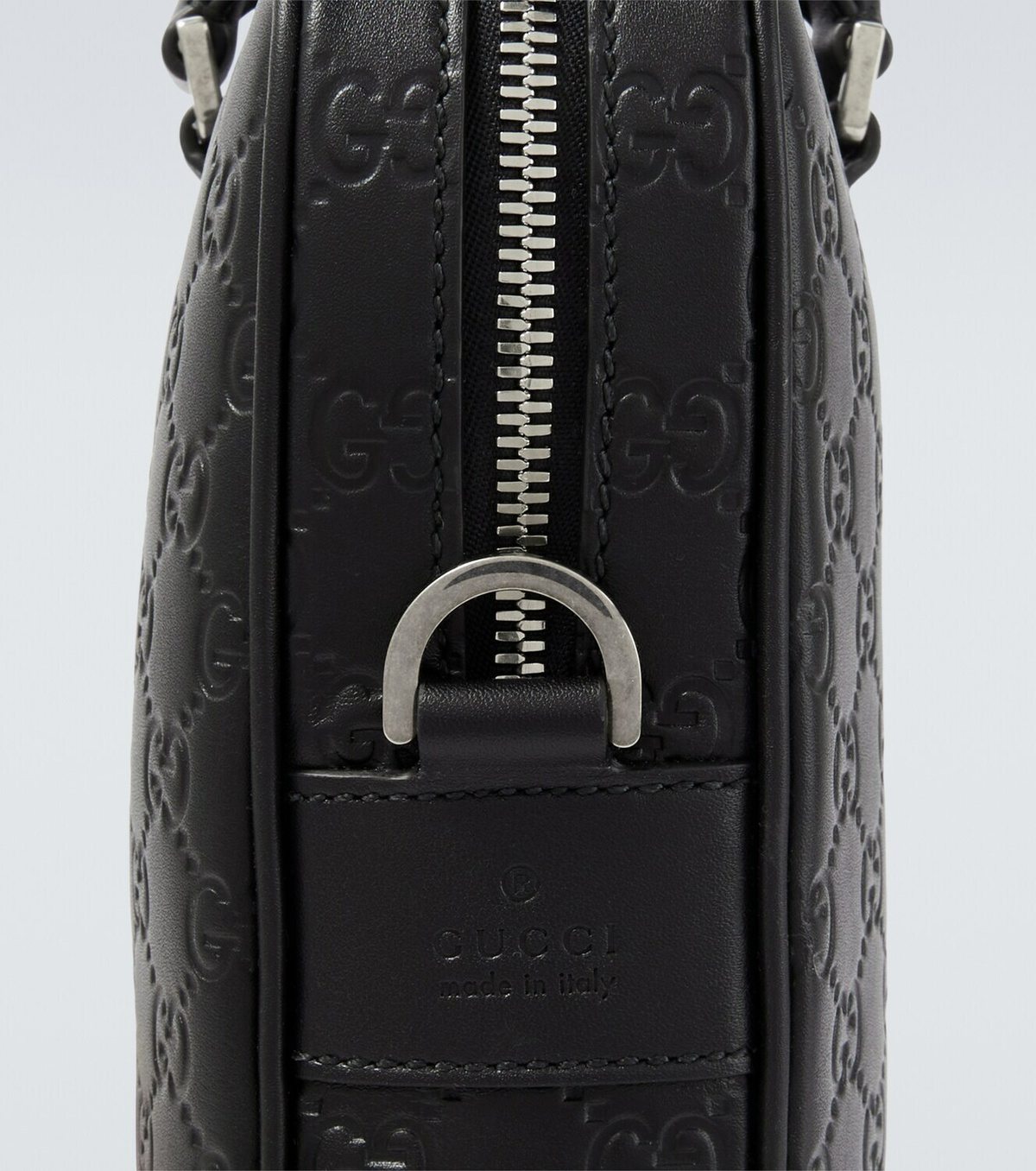 Gucci GG Emblem debossed leather briefcase