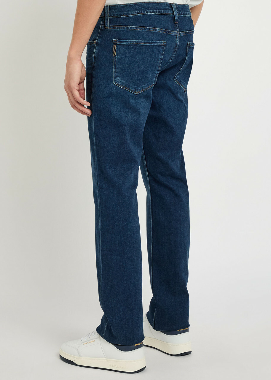 Paige Normandie Straight-leg Jeans Dark Blue