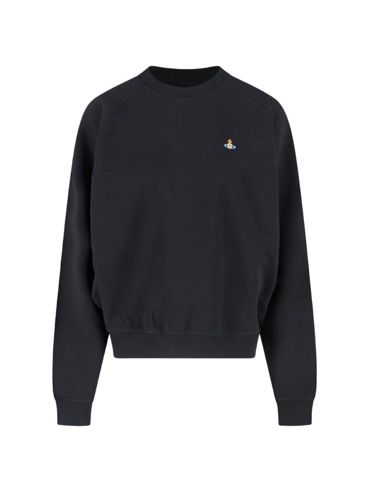 【関税&送料込】Vivienne Westwood Black Cotton Ashton Sweats Vivienne Westwood Black Athletic Sweatshirt Vivienne Westwood