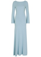 Reformation Florence Knit Maxi Dress Light Blue
