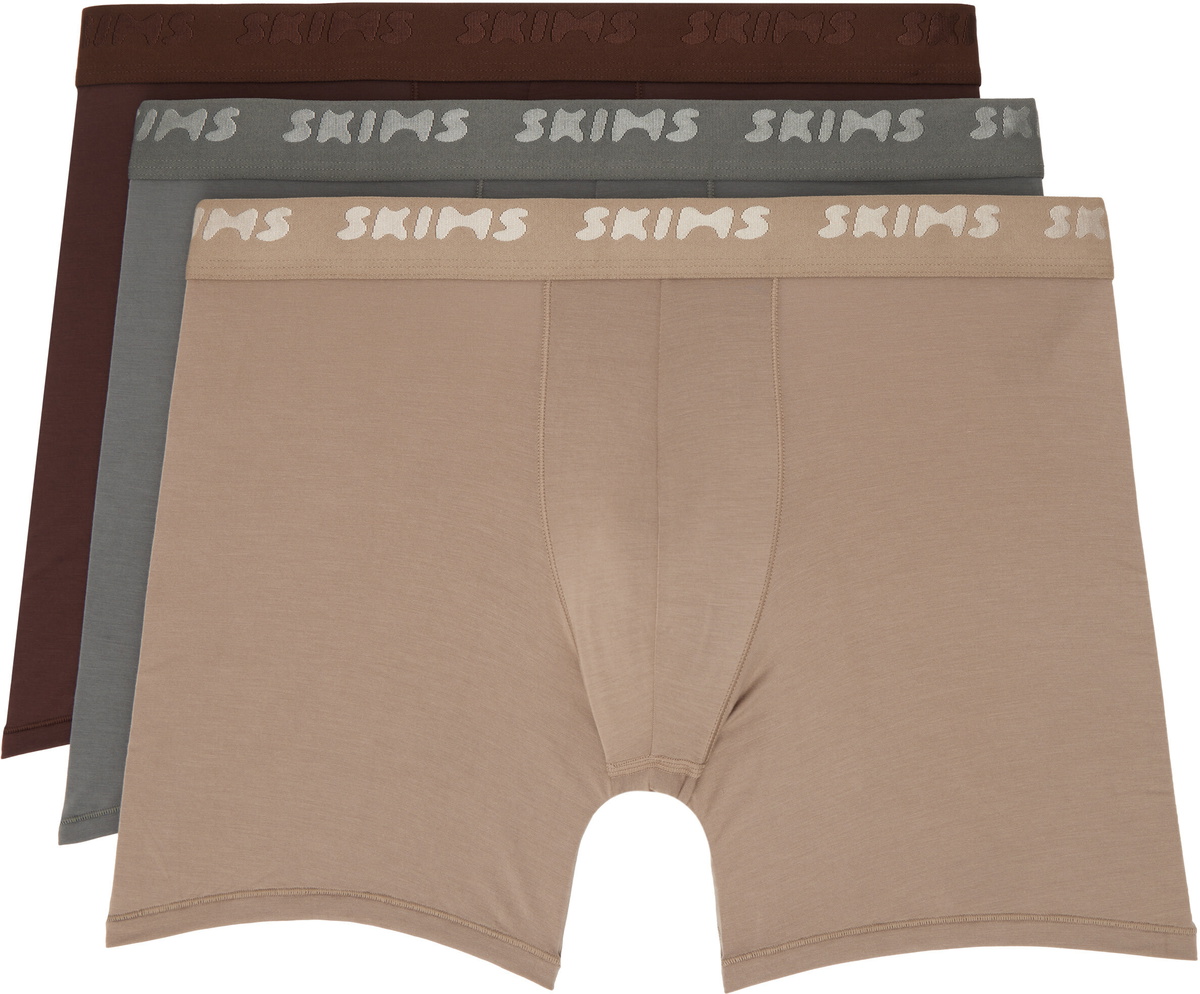 SKIMS Three-Pack Multicolor SKIMS Stretch 5 Boxer Briefs
