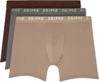 SKIMS Three-Pack Multicolor SKIMS Stretch 5 Boxer Briefs