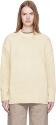 Arch The Off-White Basic Round Neck Knit Sweater