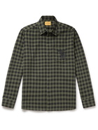 Tod's - Logo-Embroidered Checked Cotton-Flannel Shirt - Green