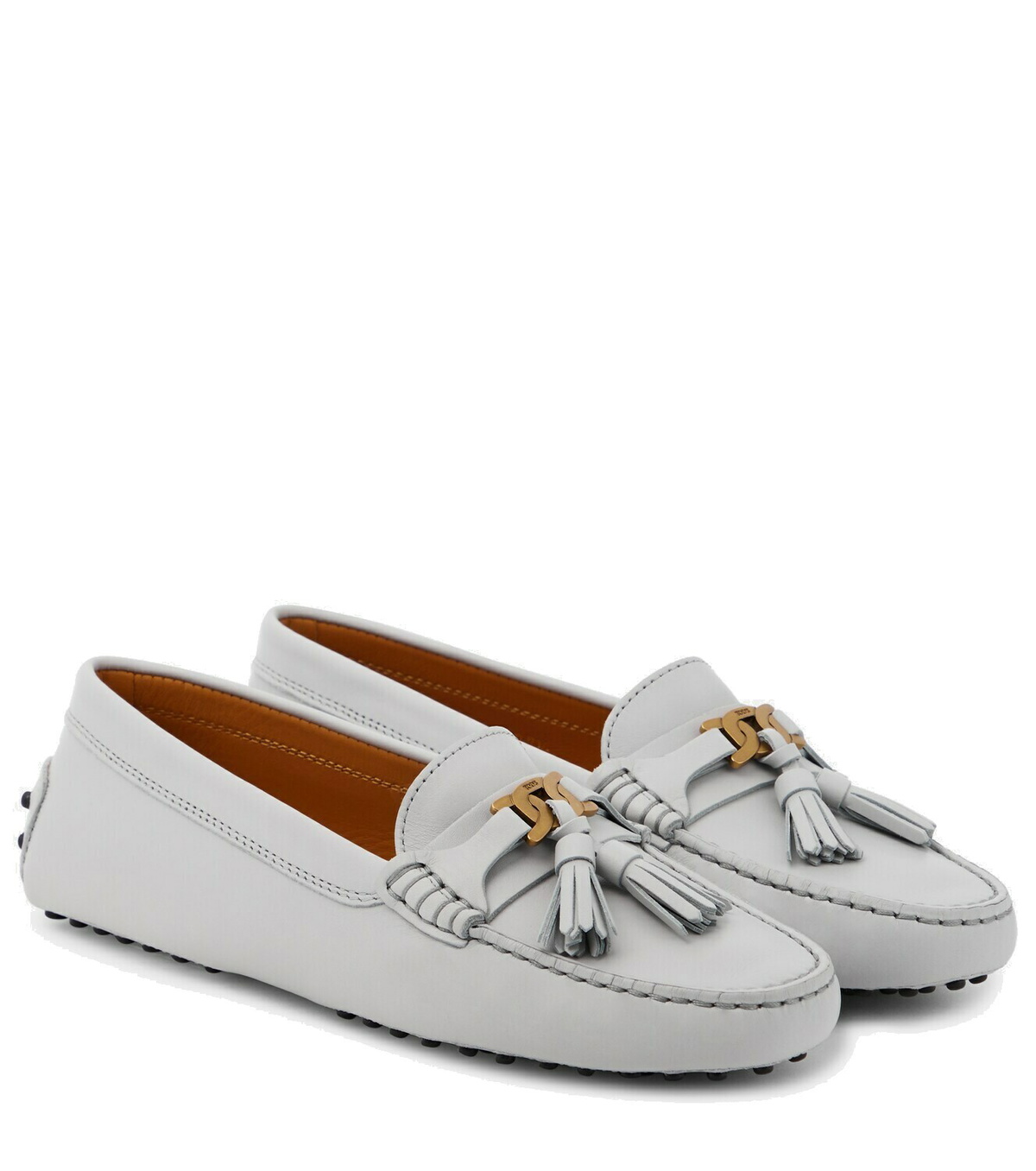 Tod's Gray Nubuc Leather Moccassin