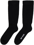 Rick Owens Black Logo Socks