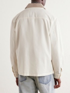 FRAME - Suede-Trimmed Cotton-Blend Jacket - White
