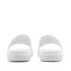 Alexander McQueen Men's Rubber Logo Pool Slide in White/Black