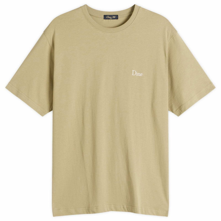 Photo: Dime Men's Classic Small Logo T-Shirt in Military Olive