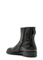 Lemaire Glossed Leather Ankle Boots Black