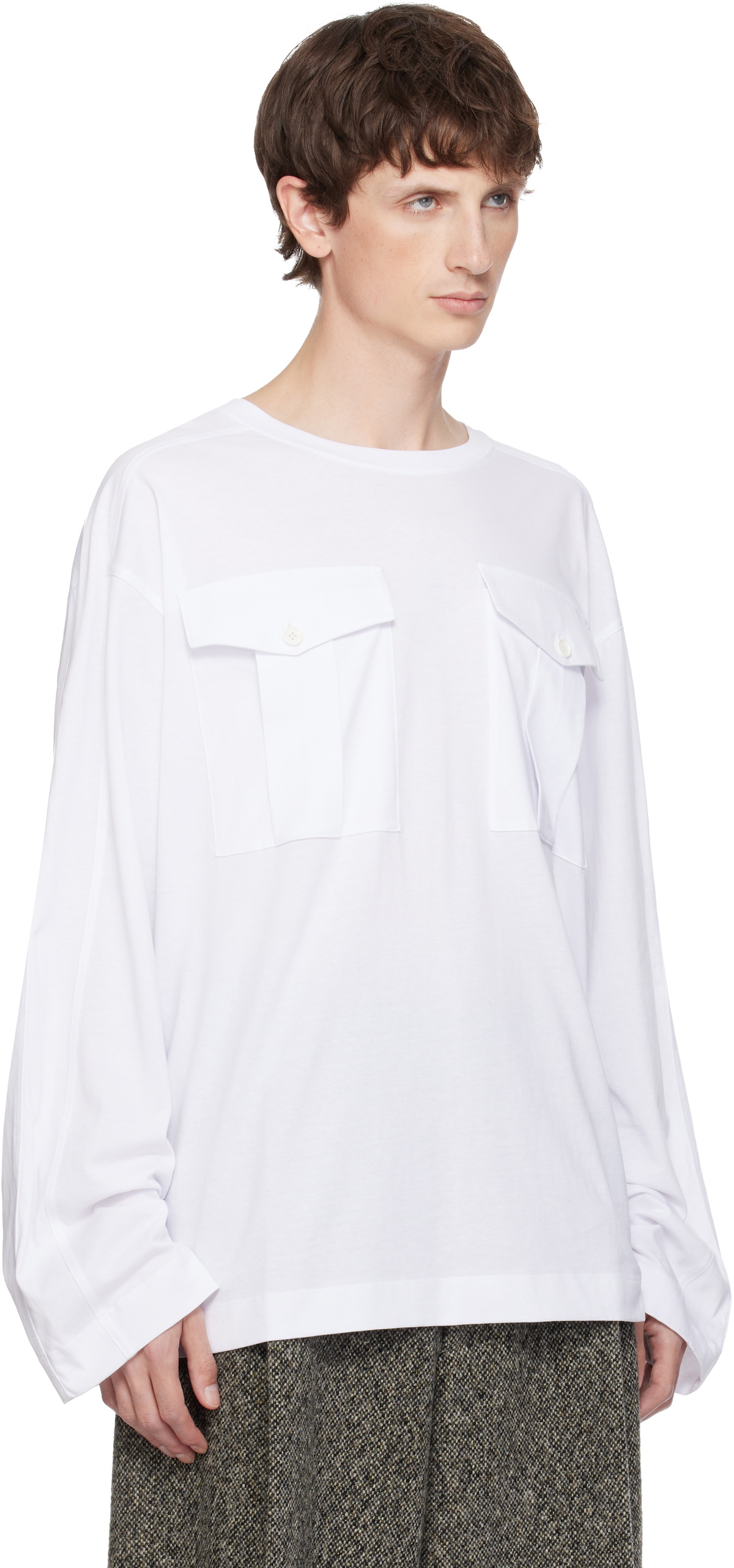 Dries Van Noten White Long Sleeve T-shirt Dries Van Noten
