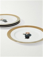 Ralph Lauren Home - Thompson Set of Four Printed Porcelain Dessert Plates