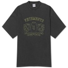 Vetements Men's Royal Logo T-Shirt in Black/Yellow