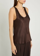 Anine Bing Lea Silk Tank top Dark Brown