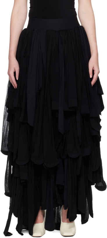 Photo: ALAINPAUL Black Tights Maxi Skirt