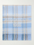 Acne Studios - 1996 Fringed Checked Wool-Blend Scarf