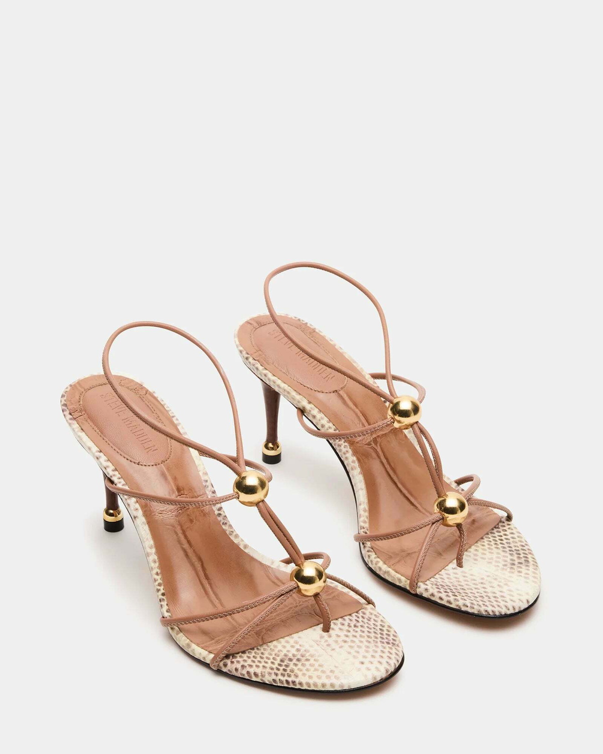 Steve Madden Ramos Heels in Natural Exotic