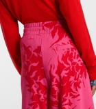 Dries Van Noten Floral pleated cotton jersey sweatpants