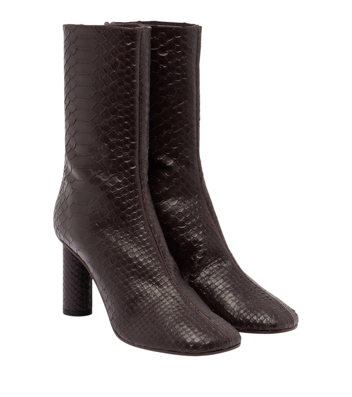Photo: Paris Texas Alice snake-effect leather ankle boots