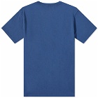 Maison Kitsuné Men's Dressed Fox Patch Classic T-Shirt in Blue Denim