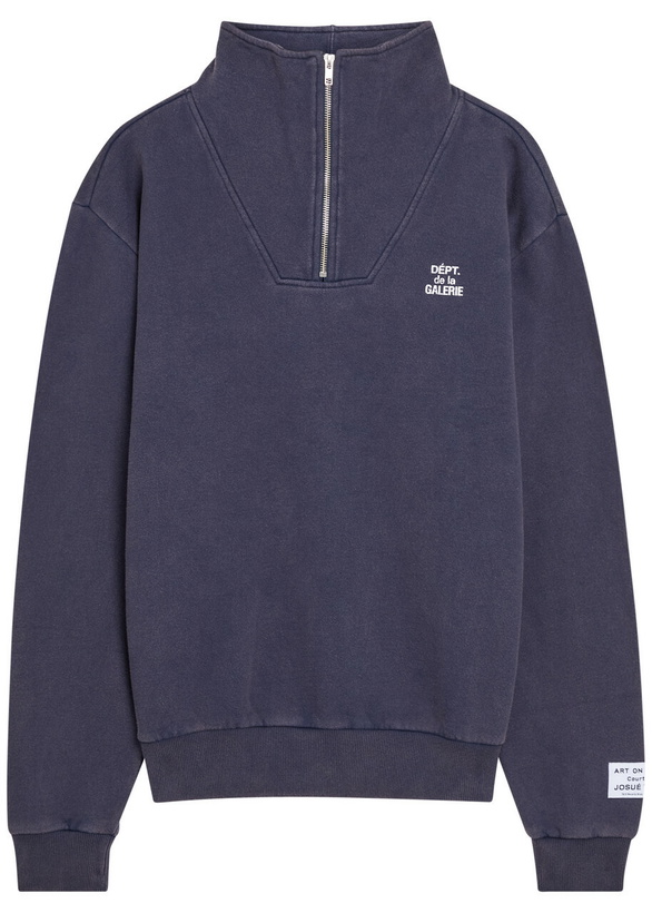 Photo: Gallery Dept. Logo Half-zip Cotton Sweatshirt Navy