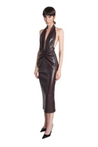 The Andamane Zendaya Dress In Bordeaux Polyester