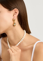 Timeless Pearly Pearl and Shell 24kt Gold-plated Hoop Earrings - One Size