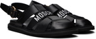 Moschino Black Calfskin Sandals