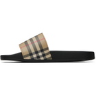 Burberry Beige Check Slides