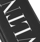 VALENTINO - Logo-Print Leather Billfold Wallet - Black
