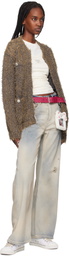 doublet Gray Tweed Knit Cardigan