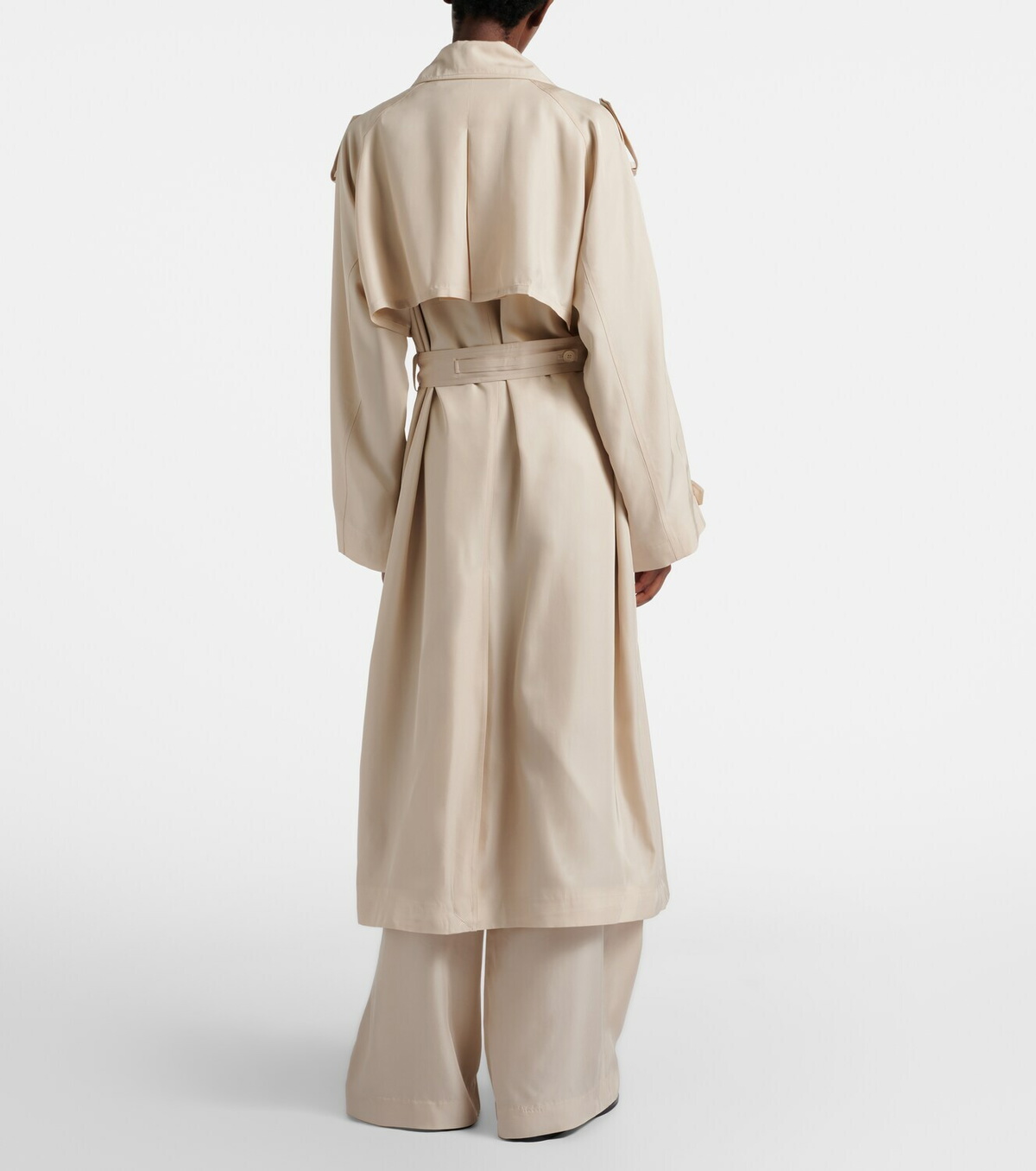 The Frankie Shop Veyron ovesized twill trench coat