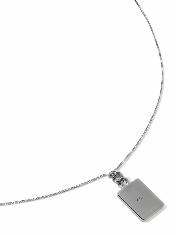 Photo: A.P.C. - Darwin Gunmetal-Tone Pendant Necklace