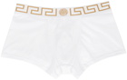 Versace Underwear White Greca Border Boxer Briefs