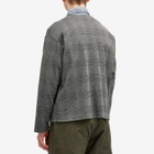 Engineered Garments Men's Knit Cardigan in Black/Grey Glen Plaid