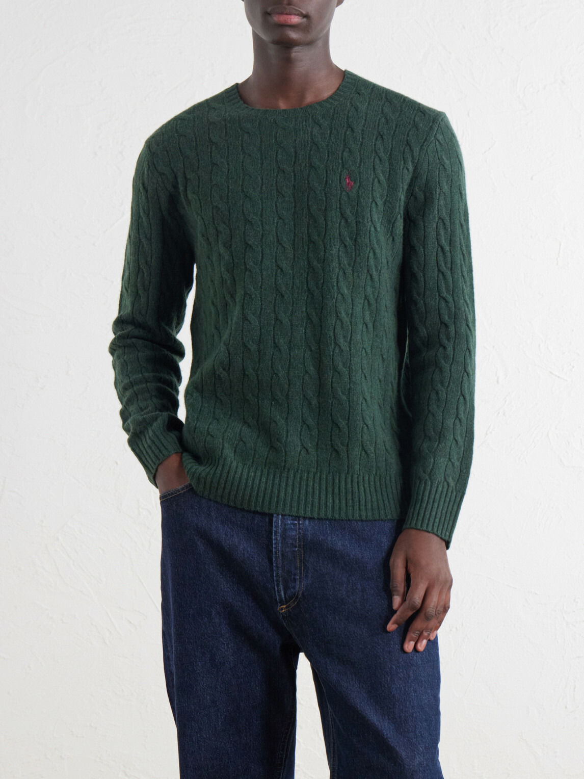 Polo Ralph Lauren - Logo-Embroidered Cable-Knit Wool and Cashmere-Blend Sweater - Green