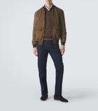Kiton Suede bomber jacket