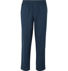 Folk - Assembly Cropped Crinkled-Cotton Trousers - Blue