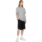 BALMAIN Gray Embroidered 'Balmain Paris' T-shirt
