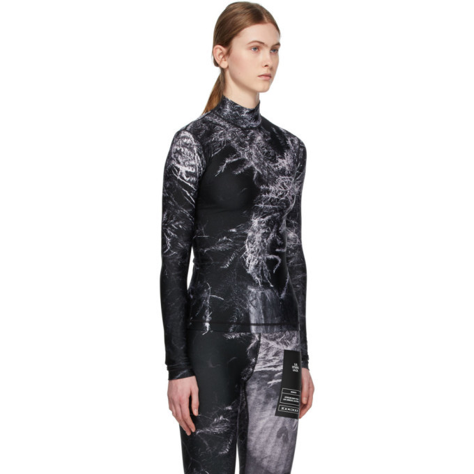 S.R. STUDIO. LA. CA. Black Fern Fitted Turtleneck