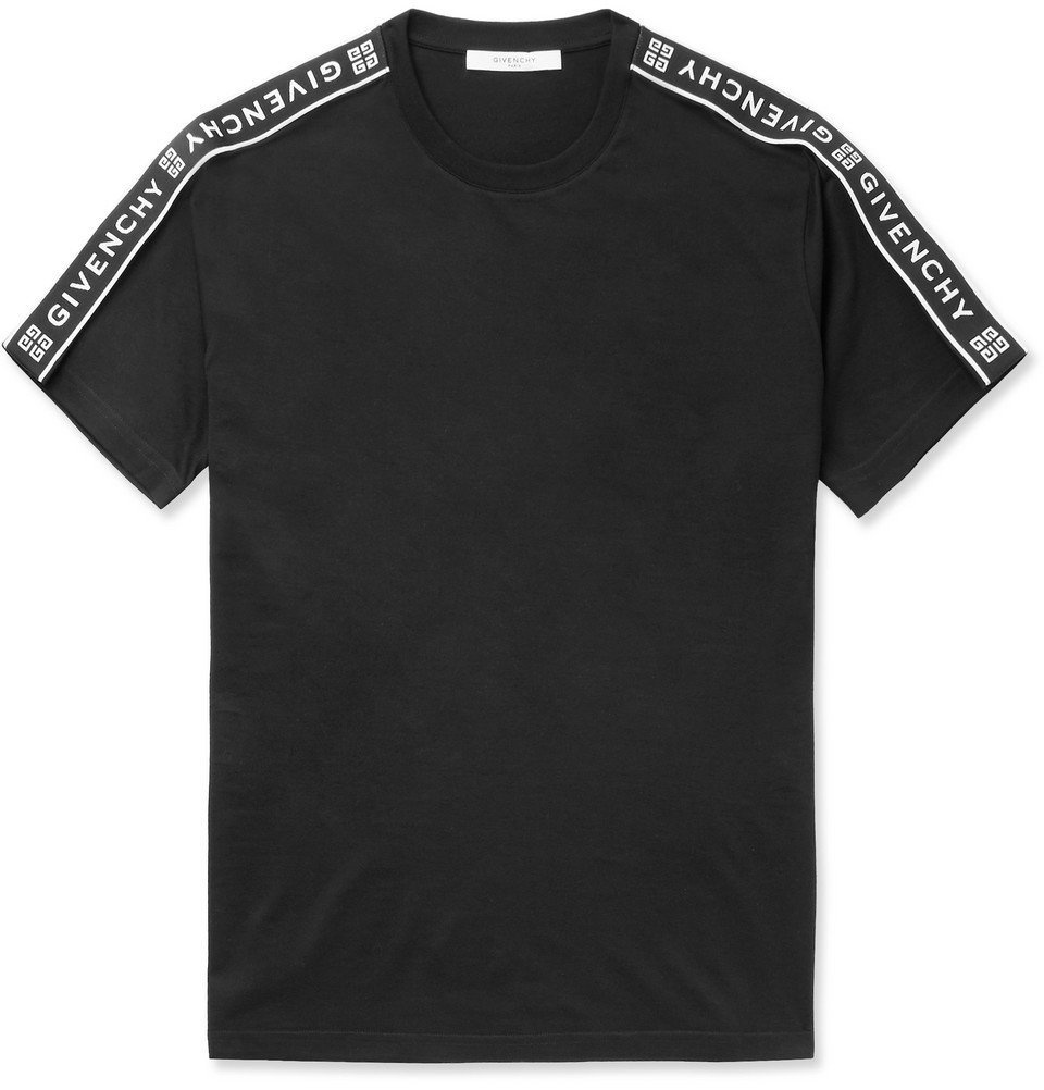 Givenchy - Logo-Jacquard Cotton-Jersey T-Shirt - Black Givenchy