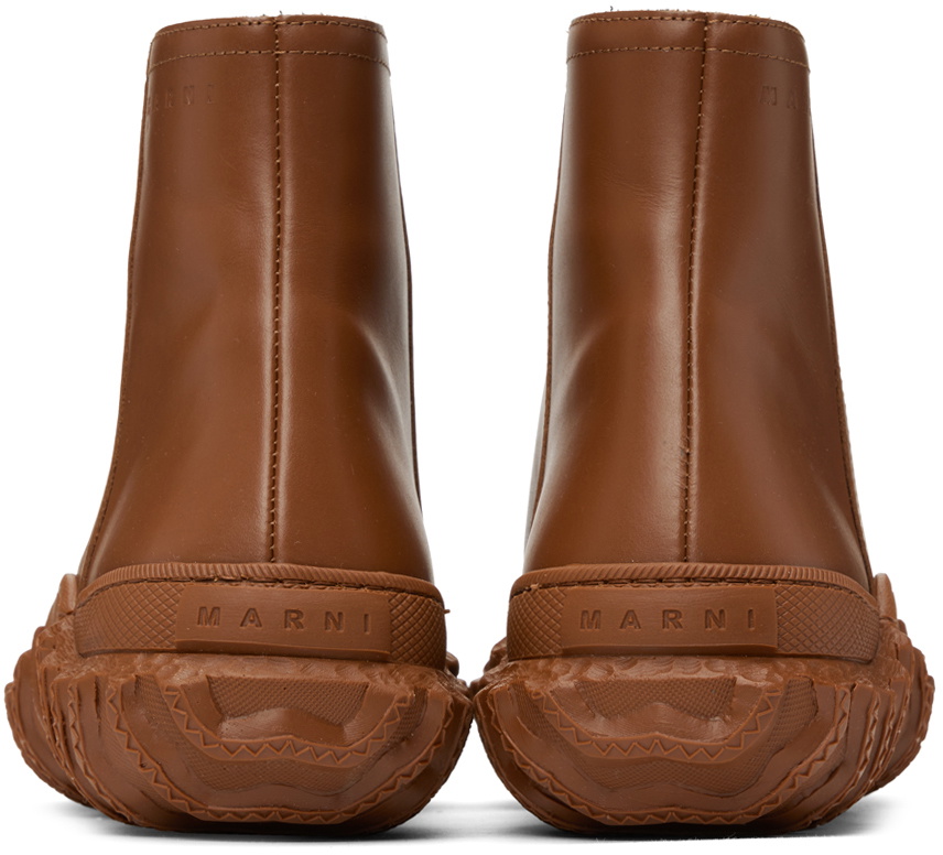 Marni Brown Zip Boots Marni