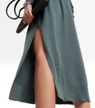 Barrie Embroidered cashmere knit midi dress