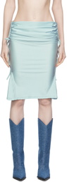 Emily Watson Blue Fluted Pencil Midi Skirt